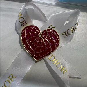 Dior Red Heart metal charm